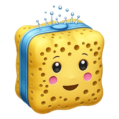 Shower sponge sticker