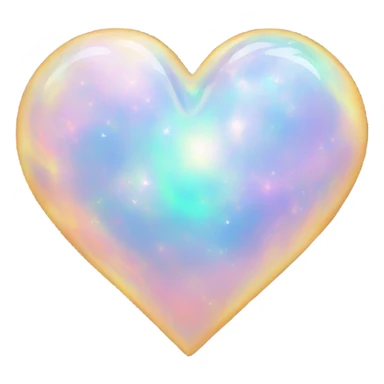 opal heart sticker