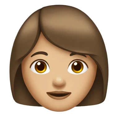 brown haired girl with bangs sticker