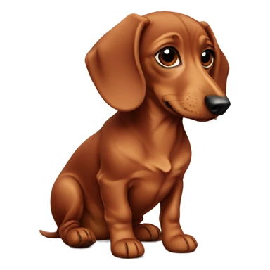 red dachshund puppy sticker