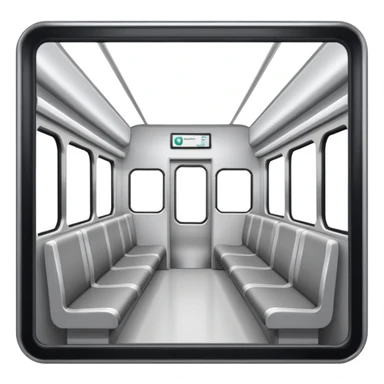 inside of commuter line with dominated by white and light gray tones, giving a clean and modern atmosphere. sticker