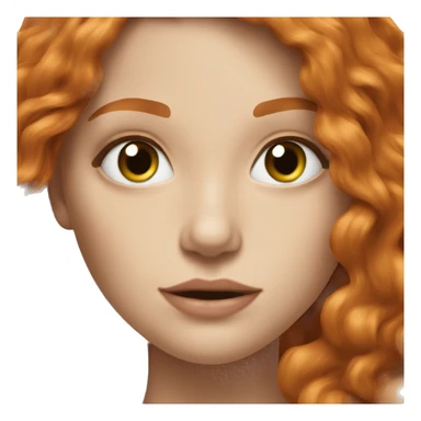 beautiful top model ginger girl long hair sticker