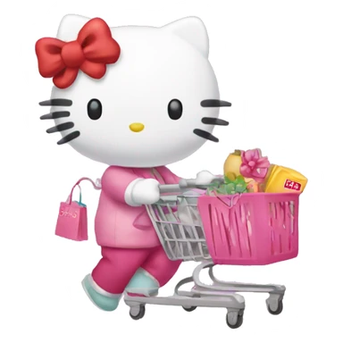 Hello kitty shopping sticker
