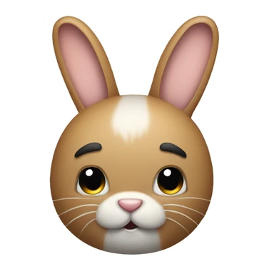 rabbit body unhappy sticker