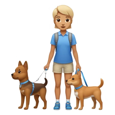 Dog walker short shorts  sticker