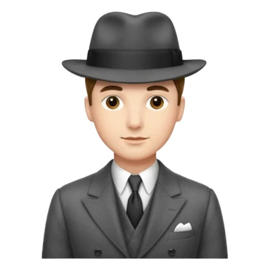 A person wearing a 1940s suit sticker