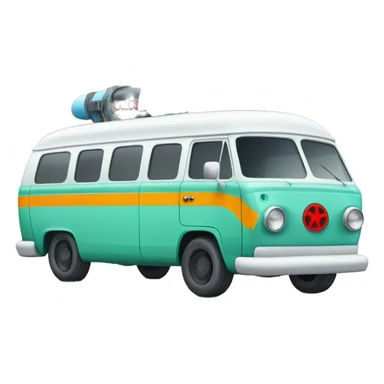 Scooby and the meddling kids monster ,ghost busters,hippie van. sticker