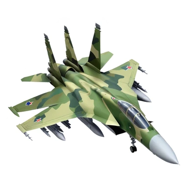 SU-35 Jet - Sukhoi (Model Year: 2020) (Iconic colour: Camouflage green) sticker
