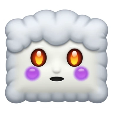 a pillow with dark aura coming out of it  without face ] sticker