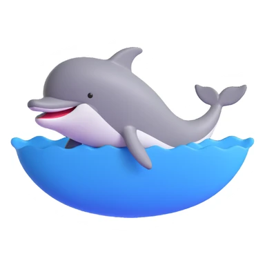 Chilean dolphin, swimming, soft lighting, cute, 3D emoji style sticker