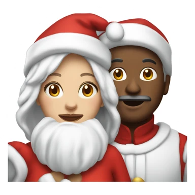 Santa and Mrs clause  sticker