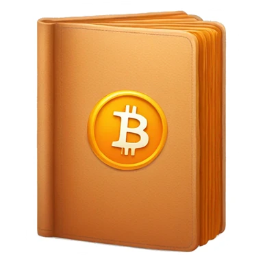 orange book with the word bitcoin on it sticker
