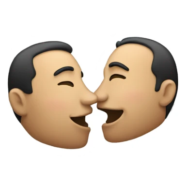 2 men kissing sticker