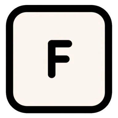 F key from computer keyboard sticker