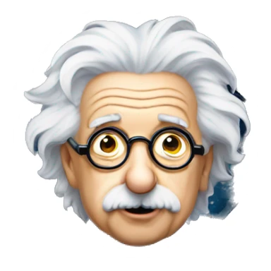 albert einstein star form glasses sticker