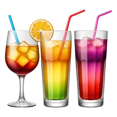 three drinks next to each other  sticker
