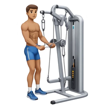 standing man hip abduction cable machine exercise sticker
