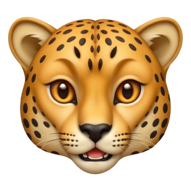 Tête de guépard qui exprime différentes émotions sticker