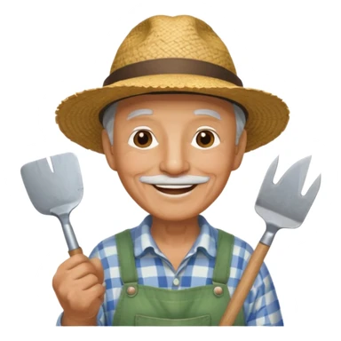 grandfather gardener sticker