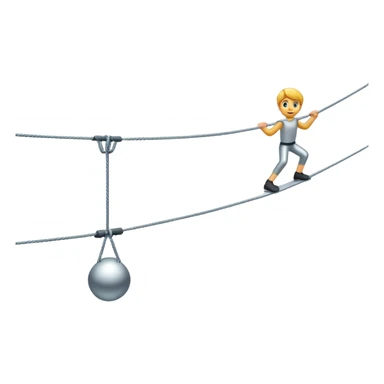 tightrope between two things
 sticker