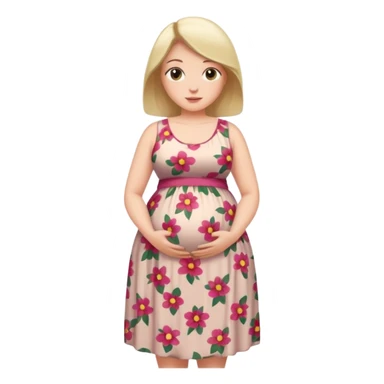 woman with abnormally large belly sticker