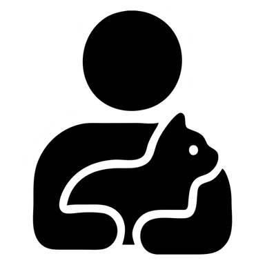 A simple emoji of a person keeping a pet sticker