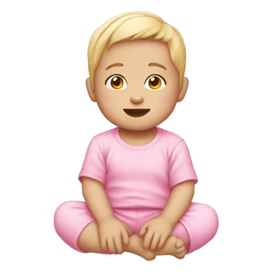 Bayi putih pink lucu sticker