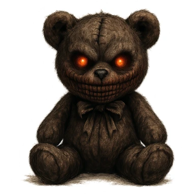 Halloween scary teddybear, remove background sticker