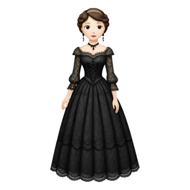 Victorian ladie sticker