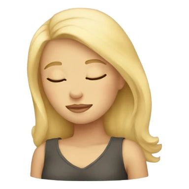 Blond girl sleeping sticker