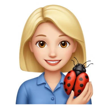 Woman love bug sticker