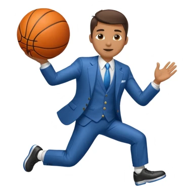 basketball coach flying on a rocket sticker