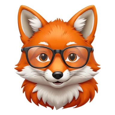 Fox with glasses and smirking  sticker