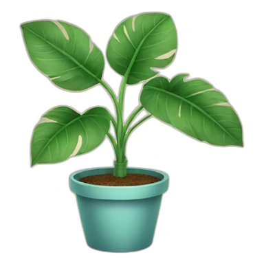 house plant with big leafs sticker