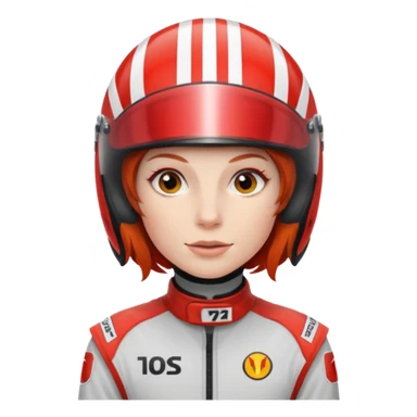 red haired racer sticker