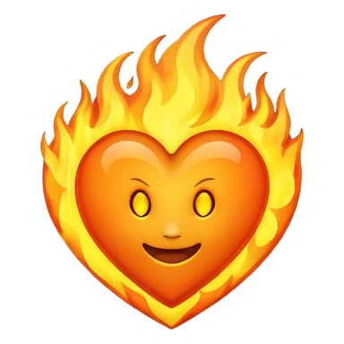 fireheart with letter A sticker