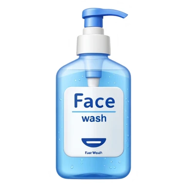 nettoyant visage avec ecriture "nettoyant visage" sticker