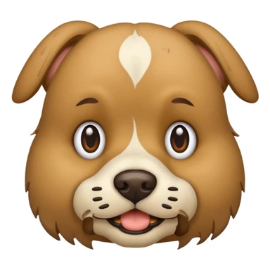 mud and hay stuck on dog face sticker