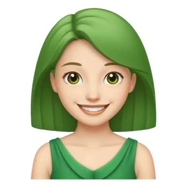 green dress character. sticker