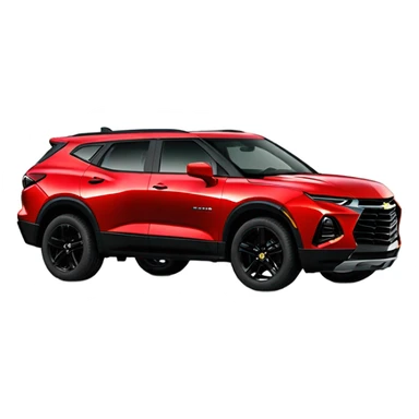 A single 2020 Red Chevrolet Blazer with black wheels and accents sticker