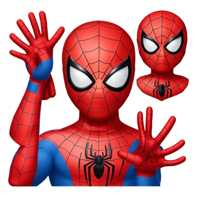 Make me a Spiderman emoji. sticker