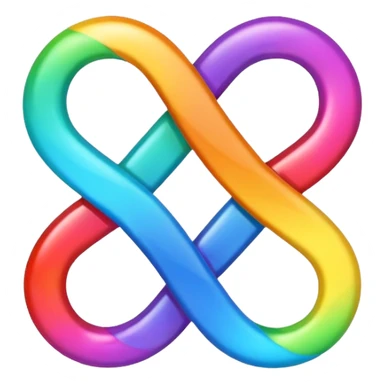 A infinity sign that is rainbow sticker