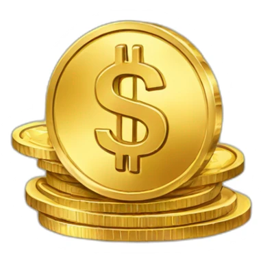 gold dollar sign sticker