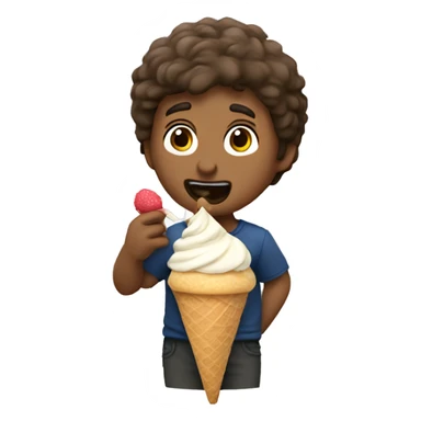 Roudolf eating ice cream  sticker