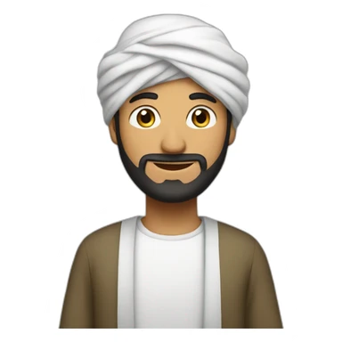 Muslim man wear a turban and he is salam  sticker