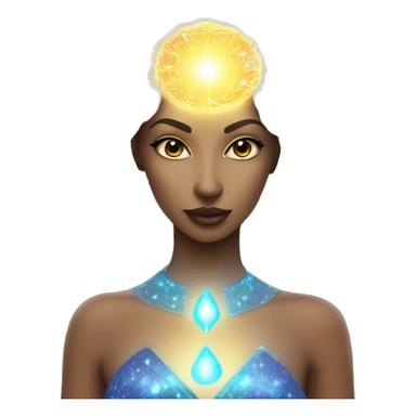 Pleiadian radiant glowing diva woman female third eye sticker