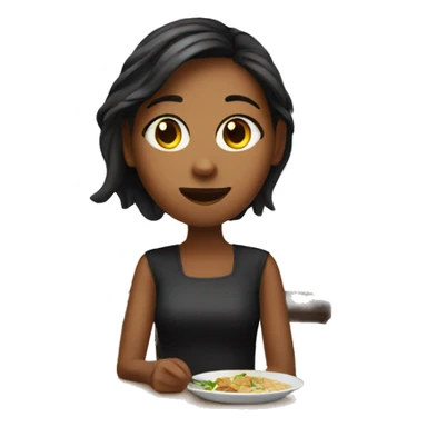 Girl in restaurant  sticker