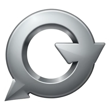 U turn arrow symbol sticker