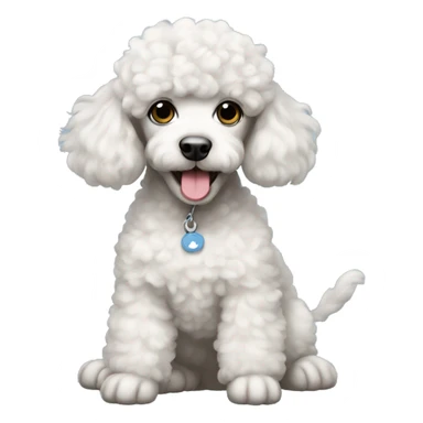 Poodle baby sticker
