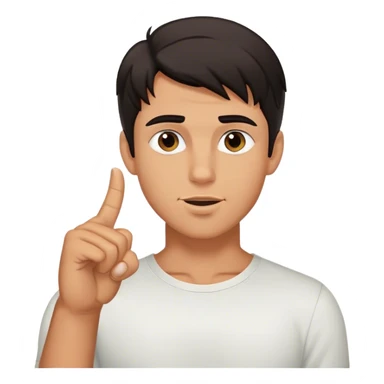 Sigma Boy com um dedo a calarte sticker